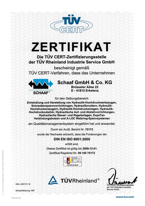 ISO 9001 Zertifizierung
