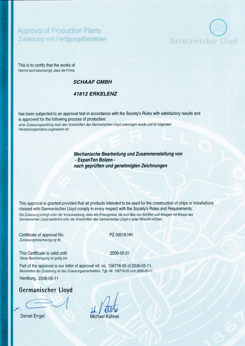 Certificate of Inspection
